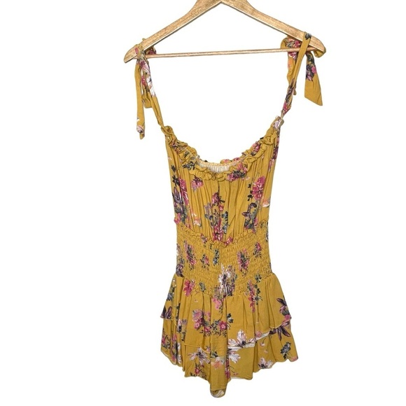 Blue Life Ballerina Romper Yellow Floral Medium - Picture 15 of 16